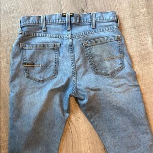 Ariat Blue Straight Jeans with Contrast Stitching